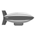 Airship icon, gray monochrome style