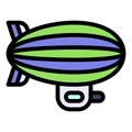 Airship icon, transportation related vector