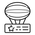 Airship icon vector