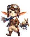 Airship Pilot Elf Royalty Free Stock Photo