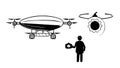 Airship Pilot Icon, Blimp Navigation, vector design Generative AI Royalty Free Stock Photo