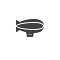 Airship zeppelin icon vector