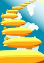 Airships, vector illustration Royalty Free Stock Photo