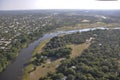 Airshot: Maun-City at the boarder of the Okavango-Delta river