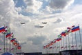 Airshow `100 years Russian air force`. Royalty Free Stock Photo