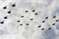 Airshow `100 years Russian air force`. Royalty Free Stock Photo