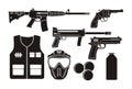 Airsoft gun equipment Royalty Free Stock Photo