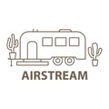 Airstream in linear Royalty Free Stock Photo