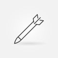 Airstrike outline vector concept icon Royalty Free Stock Photo