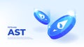 AirSwap AST coin cryptocurrency concept banner background Royalty Free Stock Photo