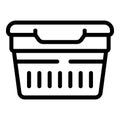 Airtight container icon outline vector. Impermeable compact package Royalty Free Stock Photo
