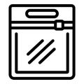 Airtight storage bag icon outline vector. Hermetically packaging