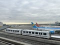 Airtrain at John F Kennedy Airport in New York City Royalty Free Stock Photo