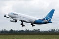 Air Transat jet taking off from Amsterdam Airport AMS