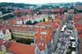 Airview of Old Town of Gdansk, Poland. Royalty Free Stock Photo