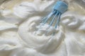 Airy dough for pancake cooking baking close-up Royalty Free Stock Photo