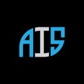 AIS letter logo design on black background.AIA creative initials letter logo concept.AIS letter design