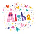 Aisha girls name Royalty Free Stock Photo