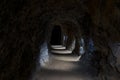 Aisle in a cave Cave exit of the Dechen Cave in Germany