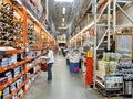 Aisle at The Home Depot hardware store, San Diego, USA Royalty Free Stock Photo