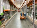 Aisle at The Home Depot hardware store, San Diego, USA Royalty Free Stock Photo