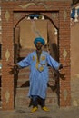 People on the streets  in Kasbah Ait Ben Haddou  in the Atlas Mountains, Morocco. Royalty Free Stock Photo