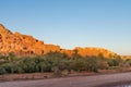 Ait Ben Haddou in Morocco at Sunset Royalty Free Stock Photo