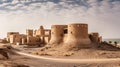 Ait Benhaddou, a fortified city in Morocco. Generative AI Royalty Free Stock Photo