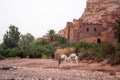 Ait Benhaddou fortress town close to Ouarzazate in Morocco Royalty Free Stock Photo