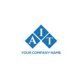AIT letter logo design on WHITE background. AIT creative initials letter logo concept. AIT letter design