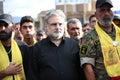 Hezbollah`s deputy in the Lebanese parliament `nawaf moussawi` During the funeral ceremony Royalty Free Stock Photo