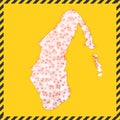 Aitutaki closed - virus danger sign.