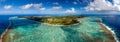 Polynesia Cook Island aitutaki lagoon tropical paradise aerial view