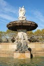 Aix-en-Provence, France - October 18, 2017 : the famous fountain Royalty Free Stock Photo