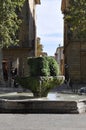 Aix-en-Provence, 10th september: Fountaine des Neuf Canos fountain from Cours Mirabeau Boulevard from Aix-en-Provence