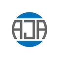 AJA letter logo design on white background. AJA creative initials circle logo concept. AJA letter design