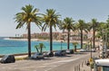 Ajaccio beach cityscape. Corsica island, France Royalty Free Stock Photo