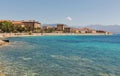 Ajaccio beach cityscape. Corsica island, France Royalty Free Stock Photo