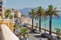 Ajaccio beach cityscape. Corsica island, France Royalty Free Stock Photo