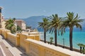 Ajaccio beach cityscape. Corsica island, France Royalty Free Stock Photo