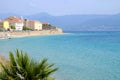 Ajaccio cityscape with blue sea on the island Corsica, France. Royalty Free Stock Photo