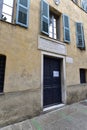 The exterior of the Maison Bonaparte in Ajaccio, Napoleon`s birthplace were his family was living since the end of the XV century