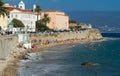 Ajaccio, Corsica, France. Saint Francois beach located in historic centre of Ajaccio. Royalty Free Stock Photo