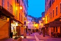 The evening walk in streets of Ajaccio, France