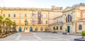 View at the building of Library in the streets of Ajaccio - Corsica, France