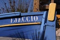 Ajaccio traditional boat decorating park