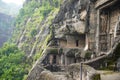 Architecture of Ajanta caves in Aurangabad, India