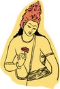 Ajanta Drawing Vector illustration for designs