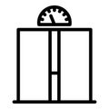 Ajar elevator doors icon, outline style Royalty Free Stock Photo