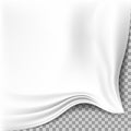 Ajar first layer of the picture, a blank copy space with folded corner, bed linen folded corner template Royalty Free Stock Photo